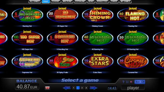 slots selection
