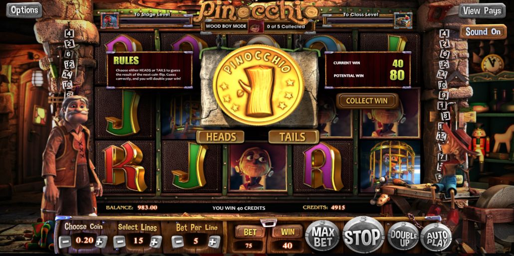 пинокио слот игра