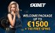 1xbet welcome package 1500 EUR + 150 free spins