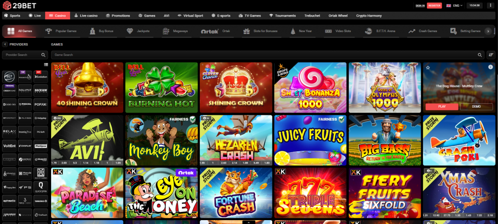 Слот игри на 29Bet казино
