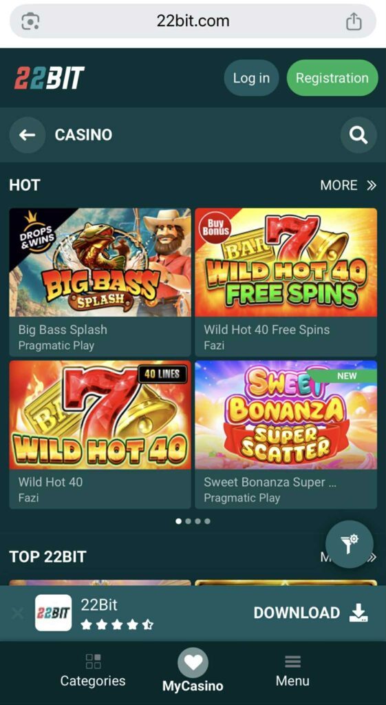 22Bit казино