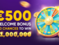 100% бонус до 500 евра и 50 шанси за добивка од 1.000.000 евра!